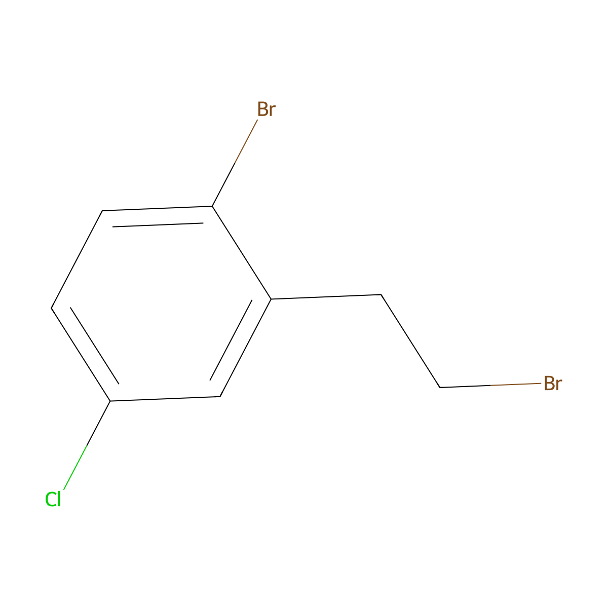 1-Bromo-2-(2-bromoethyl)-4-chlorobenzene molecular structure, CAS 60666-74-2