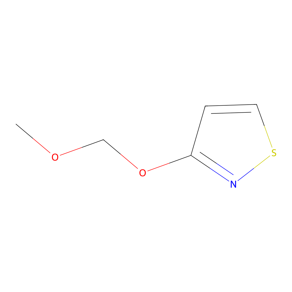 3-(Methoxymethoxy)-1,2-thiazole molecular structure, CAS 60666-82-2
