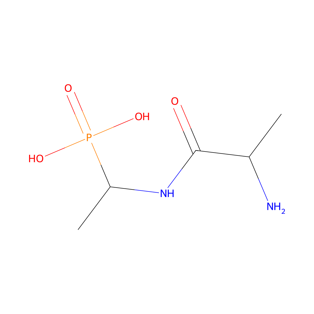 Alafosfalin molecular structure, CAS 60668-24-8