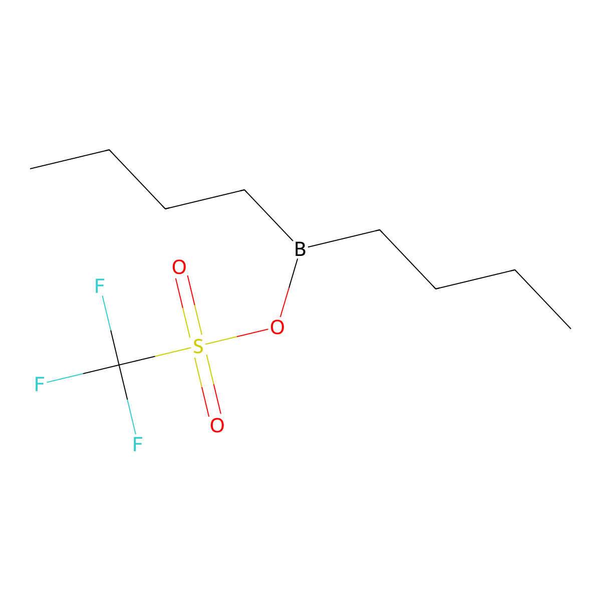 Methanesulfonic acid, 1,1,1-trifluoro-, anhydride with B,B-dibutylborinic acid molecular structure, CAS 60669-69-4