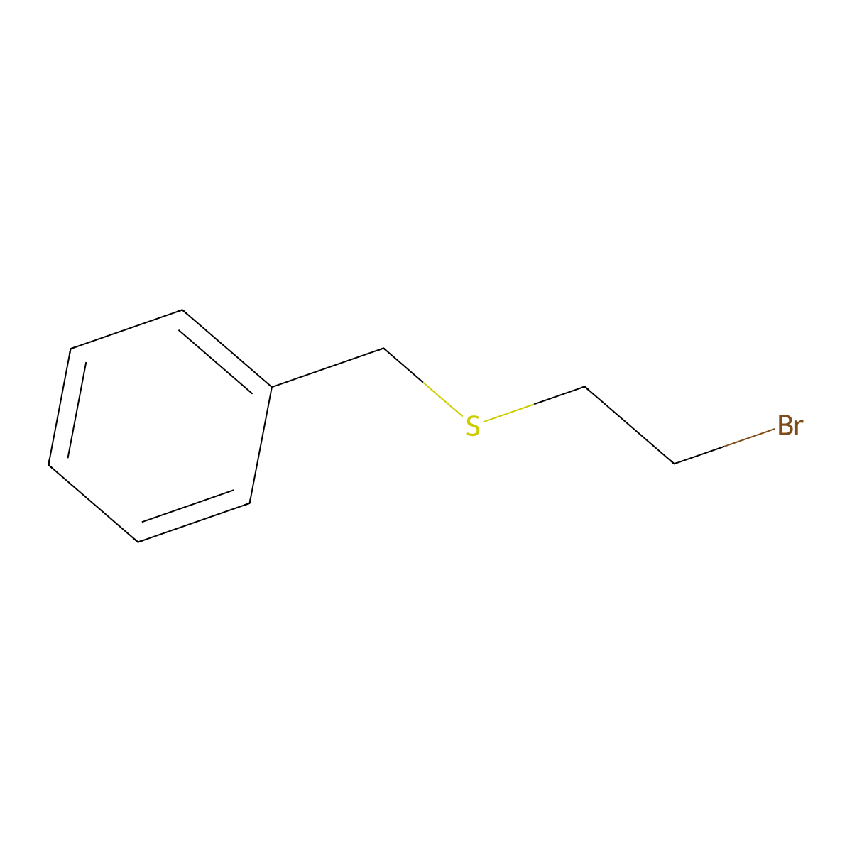 {[(2-Bromoethyl)sulfanyl]methyl}benzene molecular structure, CAS 60671-59-2
