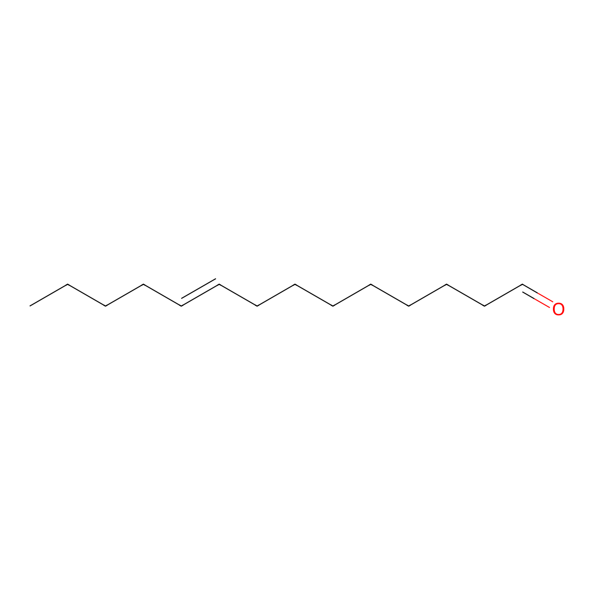 9-Tetradecenal molecular structure, CAS 60671-78-5