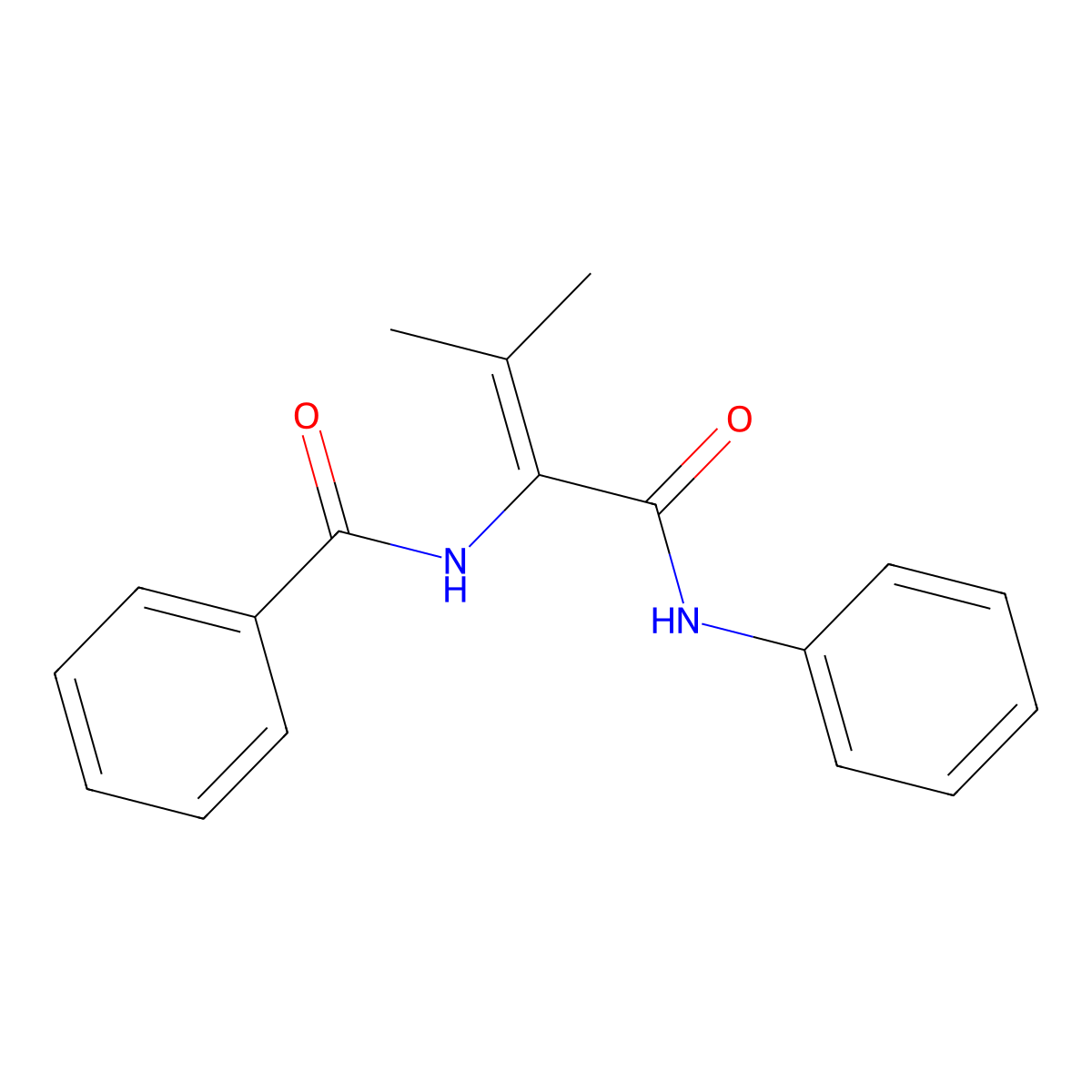 Benzamide, N-[2-methyl-1-[(phenylamino)carbonyl]-1-propenyl]- molecular structure, CAS 60676-53-1