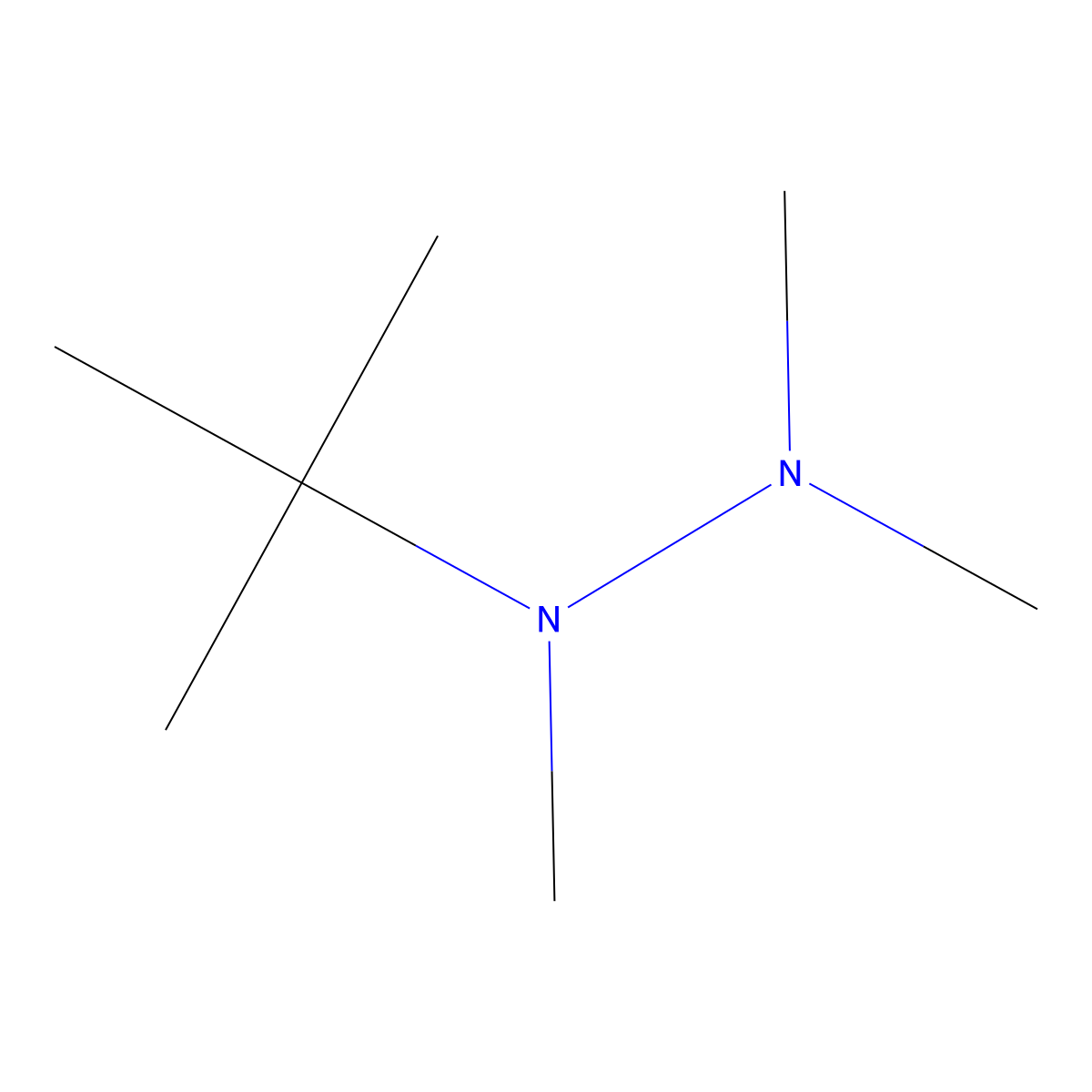 tert-Butyl trimethylhydrazine molecular structure, CAS 60678-73-1