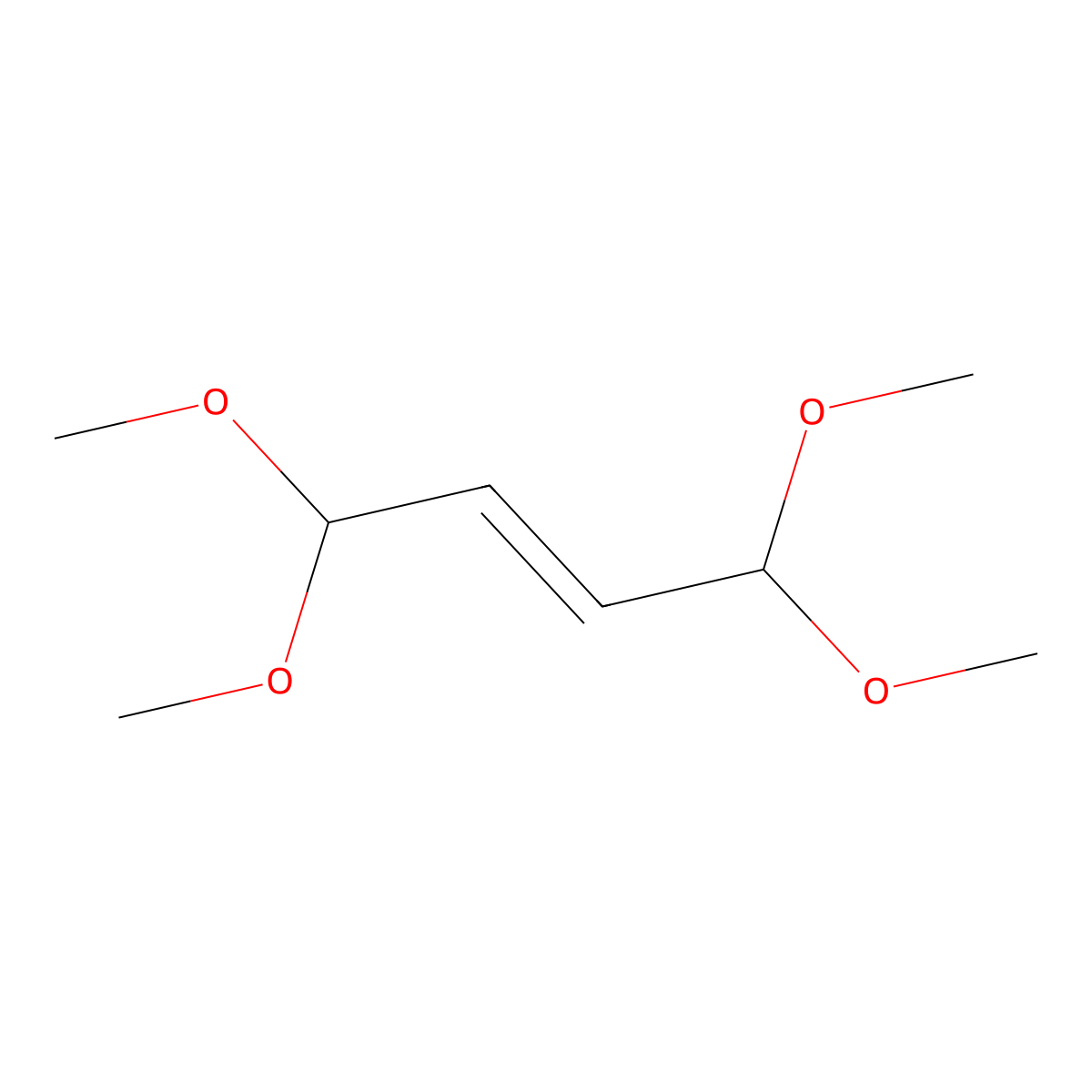 (2E)-1,1,4,4-tetramethoxybut-2-ene molecular structure, CAS 6068-62-8