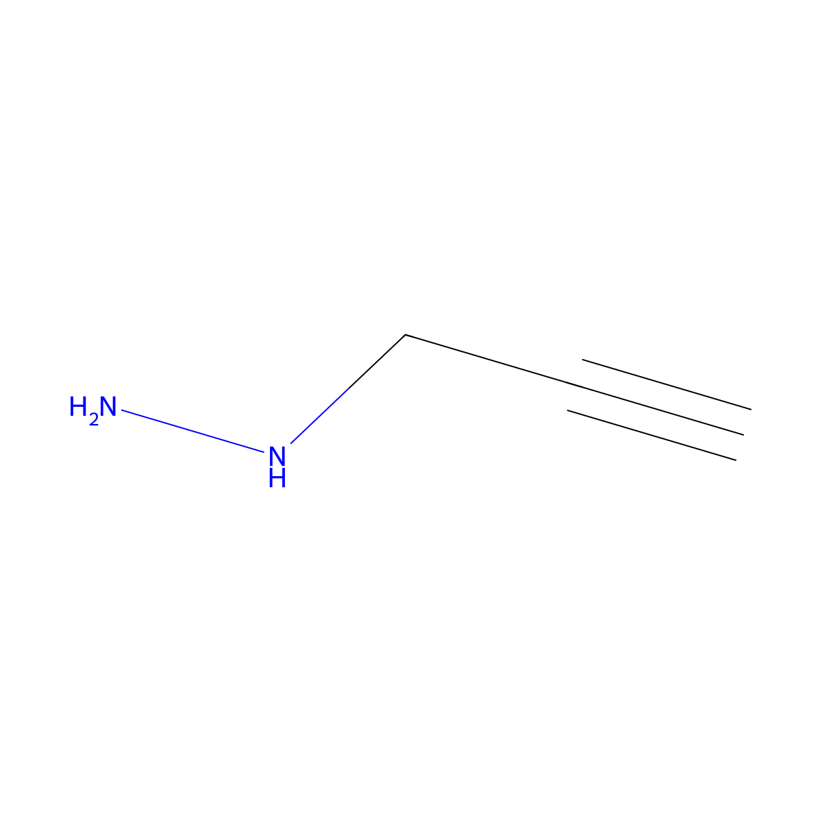 (Prop-2-yn-1-yl)hydrazine molecular structure, CAS 6068-67-3