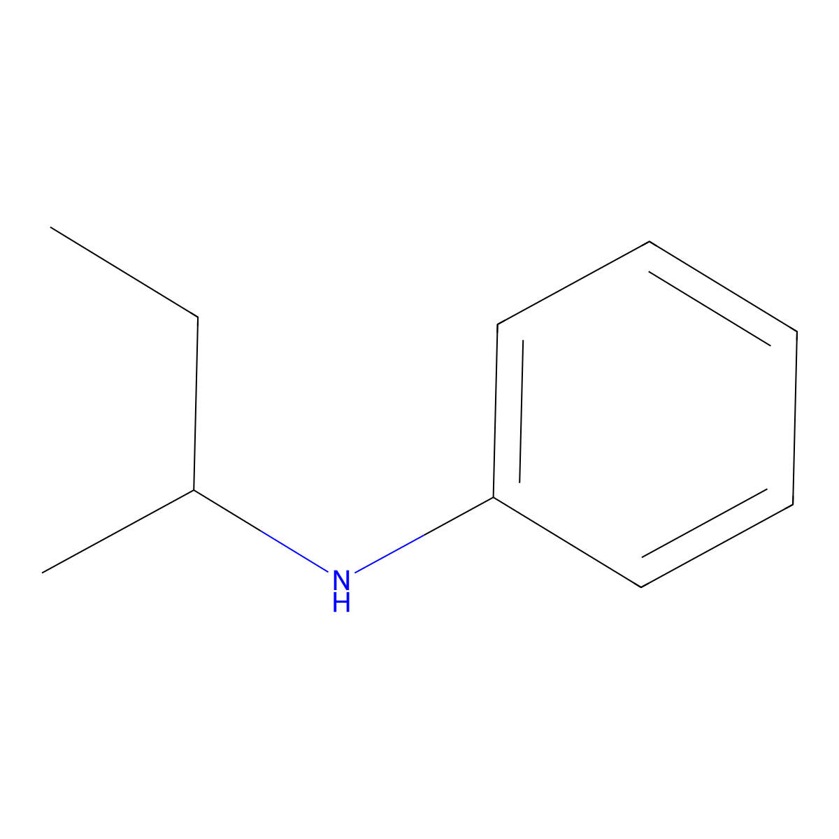 N-sec-Butylaniline molecular structure, CAS 6068-69-5