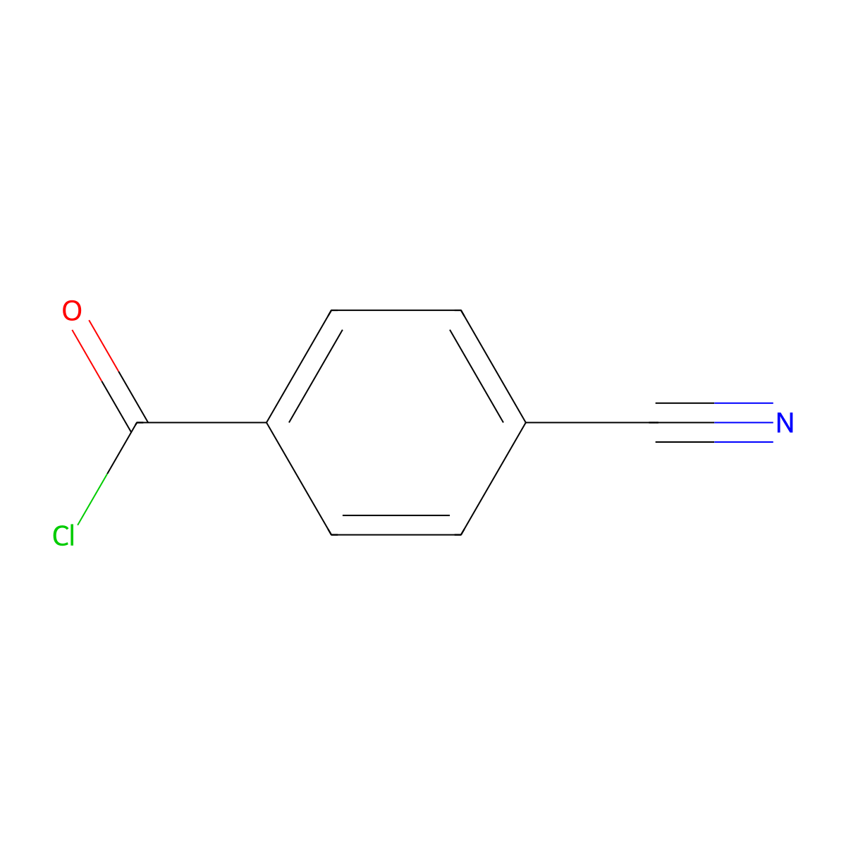 4-Cyanobenzoyl chloride molecular structure, CAS 6068-72-0