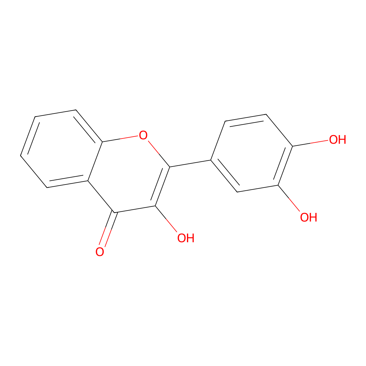 3',4'-Dihydroxyflavonol molecular structure, CAS 6068-78-6