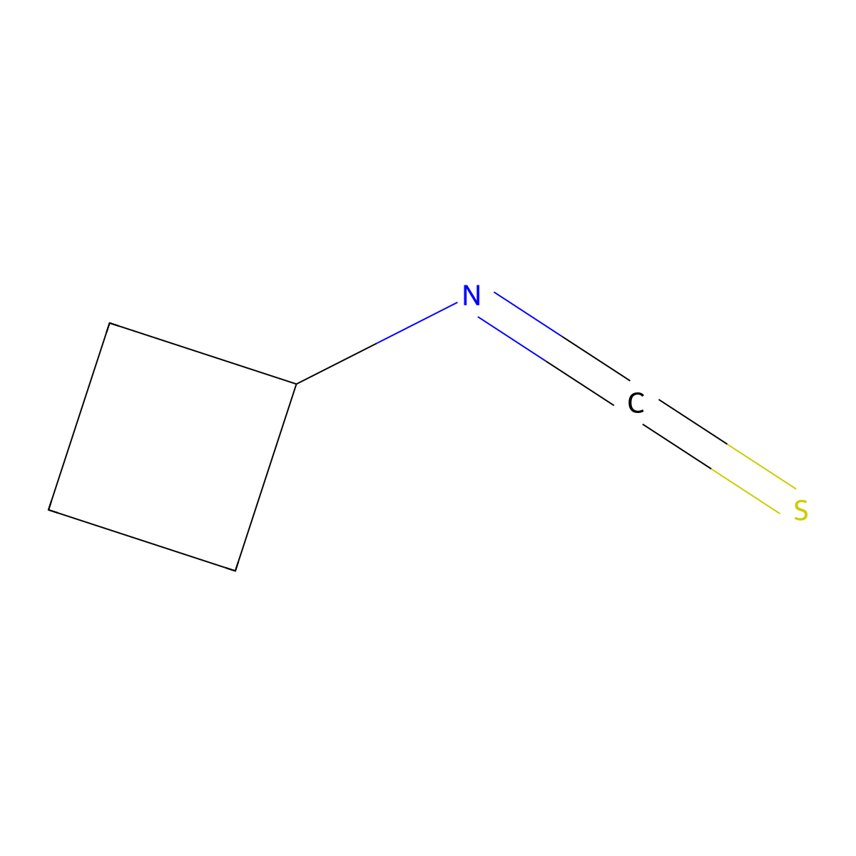 Isothiocyanatocyclobutane molecular structure, CAS 6068-91-3