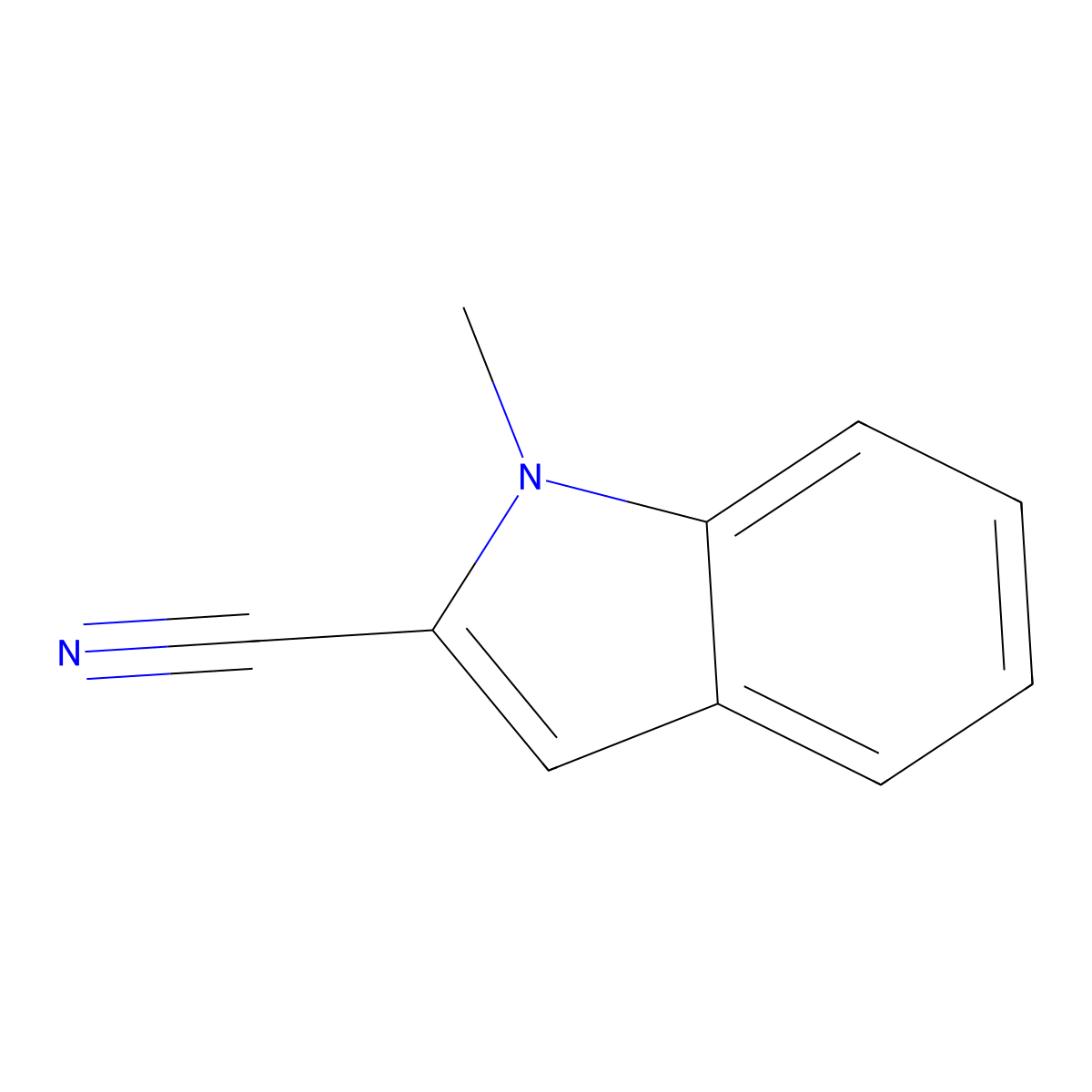 1-Methyl-1h-indole-2-carbonitrile molecular structure, CAS 60680-97-9