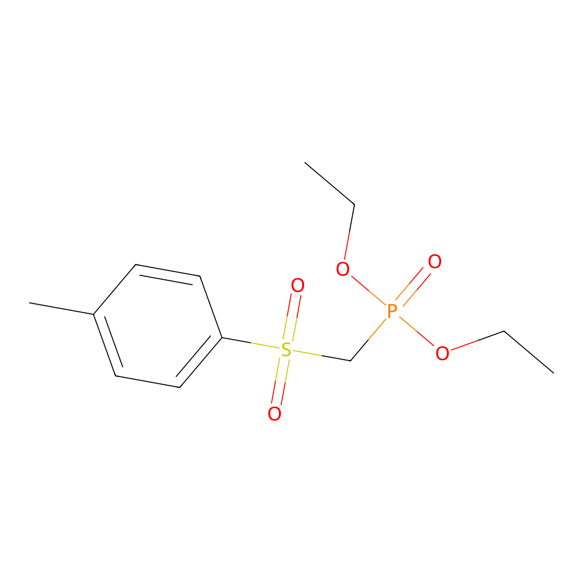 Diethyl [(4-methylbenzenesulfonyl)methyl]-phosphonate molecular structure, CAS 60682-95-3