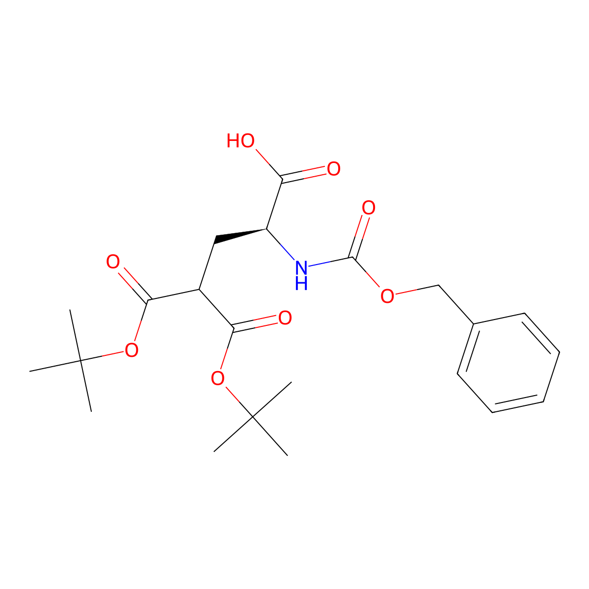 Z-L-Gla(OtBu)2-OH molecular structure, CAS 60686-50-2