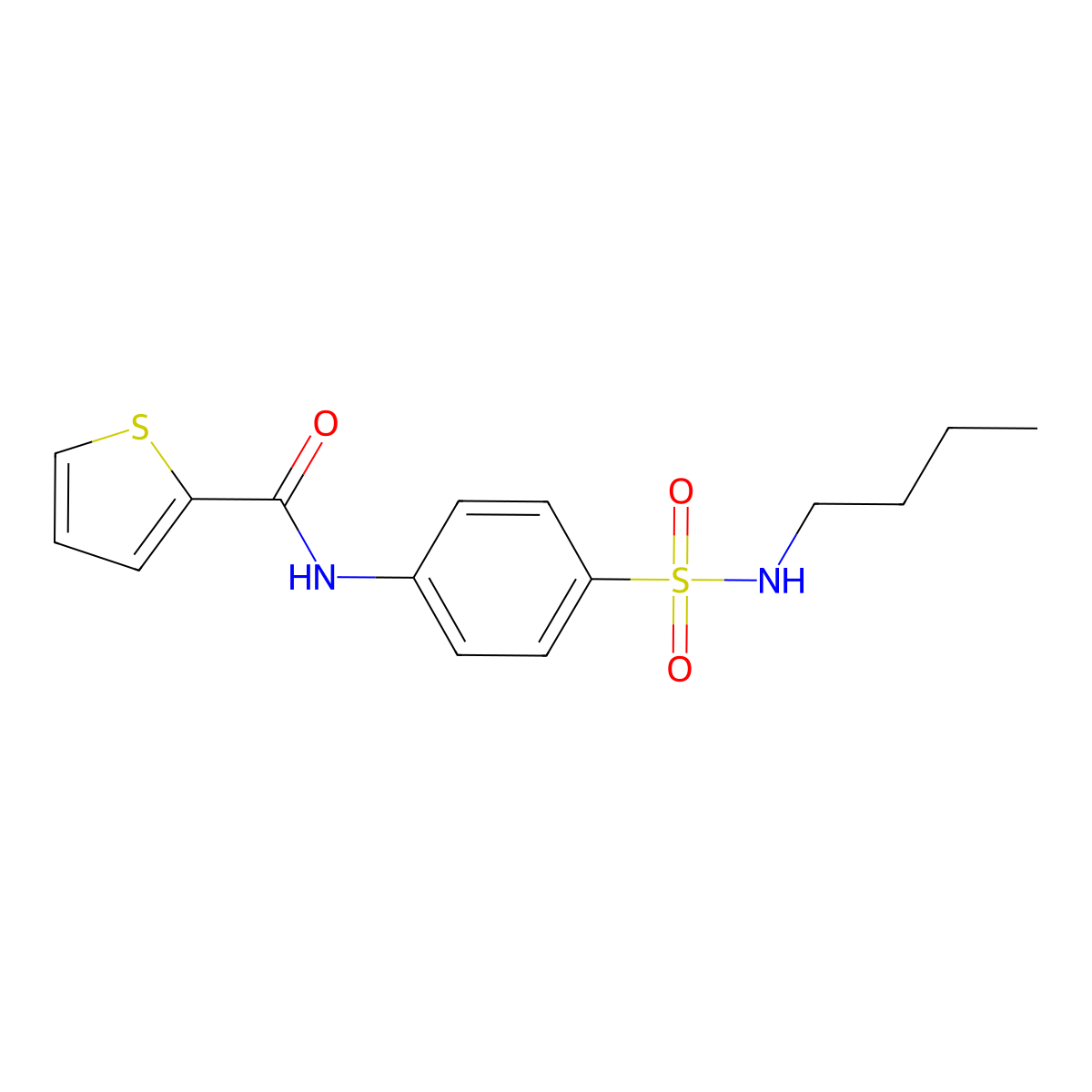 N-[4-(butylsulfamoyl)phenyl]thiophene-2-carboxamide molecular structure, CAS 606922-69-4
