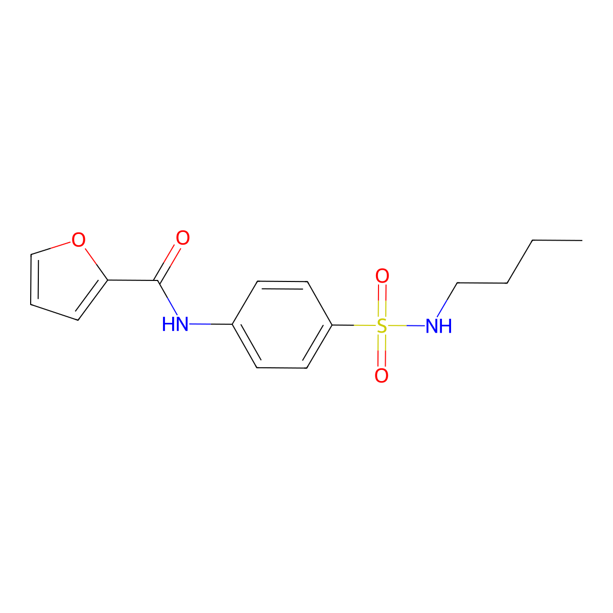N-[4-(butylsulfamoyl)phenyl]furan-2-carboxamide molecular structure, CAS 606922-86-5