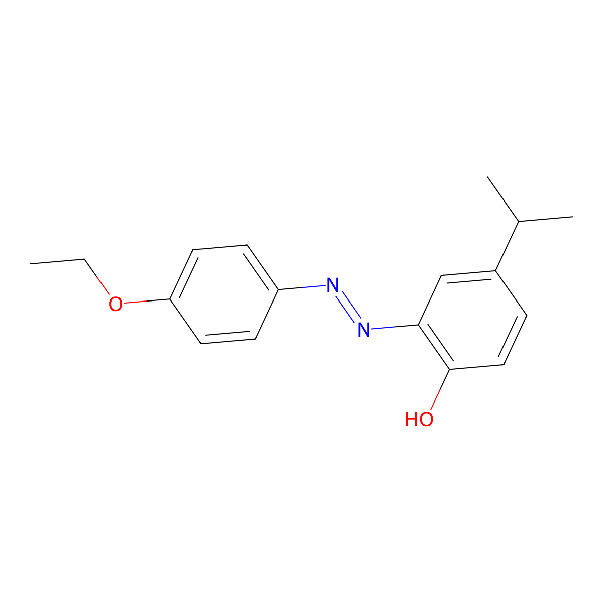 2-[(4-Ethoxyphenyl)diazenyl]-4-isopropylphenol molecular structure, CAS 606923-31-3