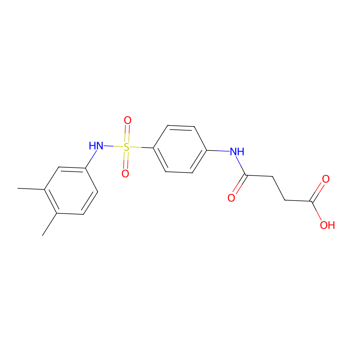 4-{4-[(3,4-Dimethylanilino)sulfonyl]anilino}-4-oxobutanoic acid molecular structure, CAS 606924-87-2
