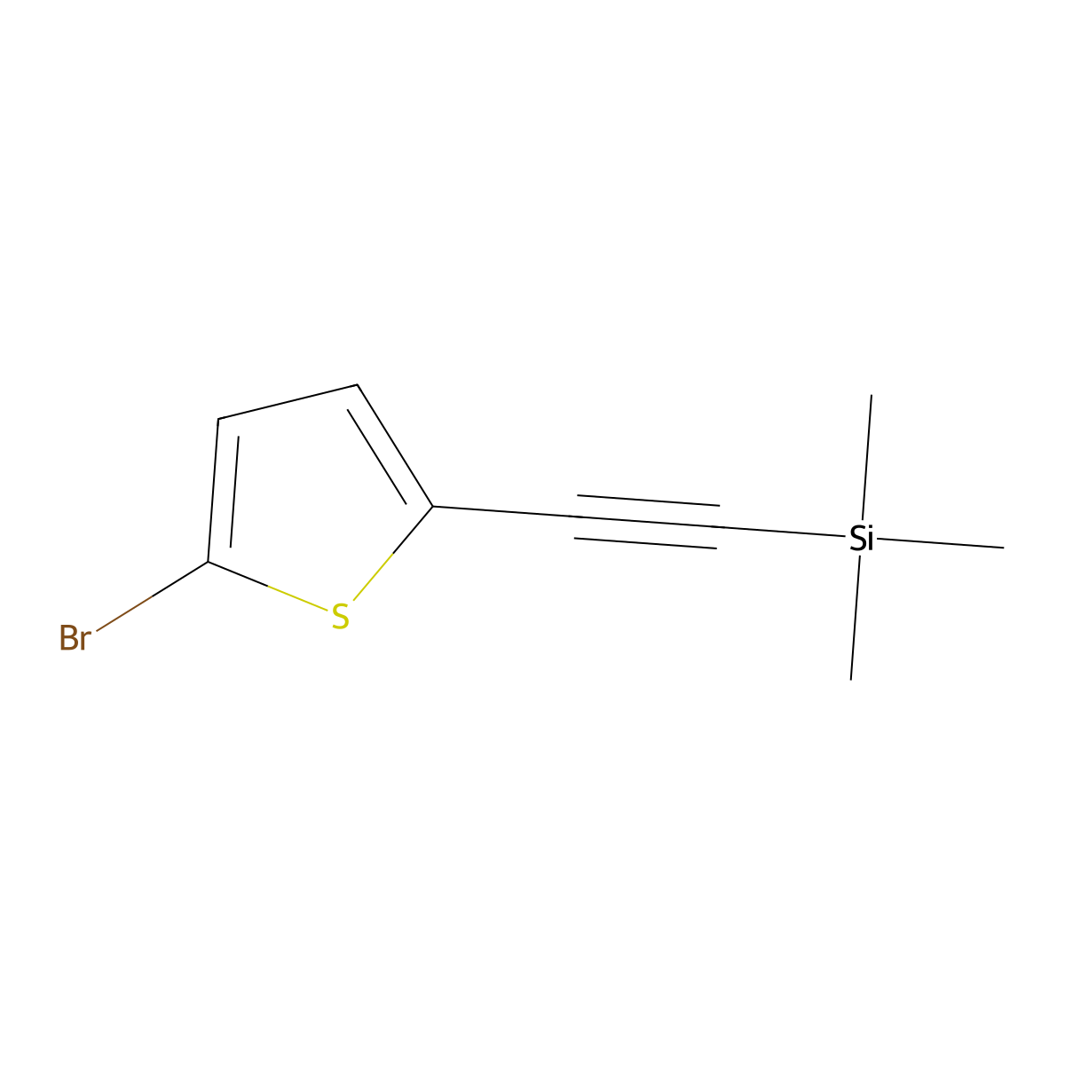 Silane, [(5-bromo-2-thienyl)ethynyl]trimethyl- molecular structure, CAS 606925-57-9