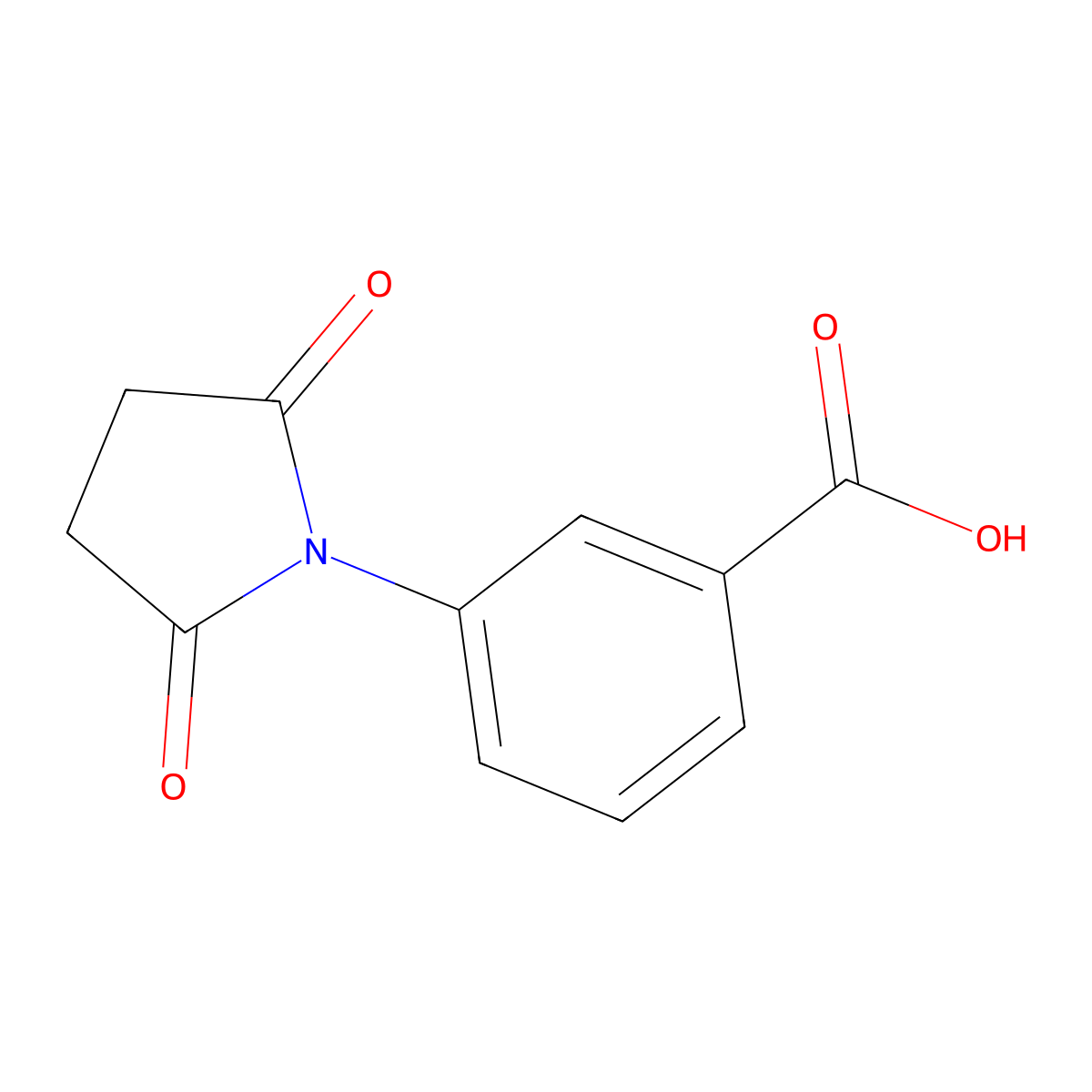 3-(2,5-Dioxopyrrolidin-1-yl)benzoic acid molecular structure, CAS 60693-31-4