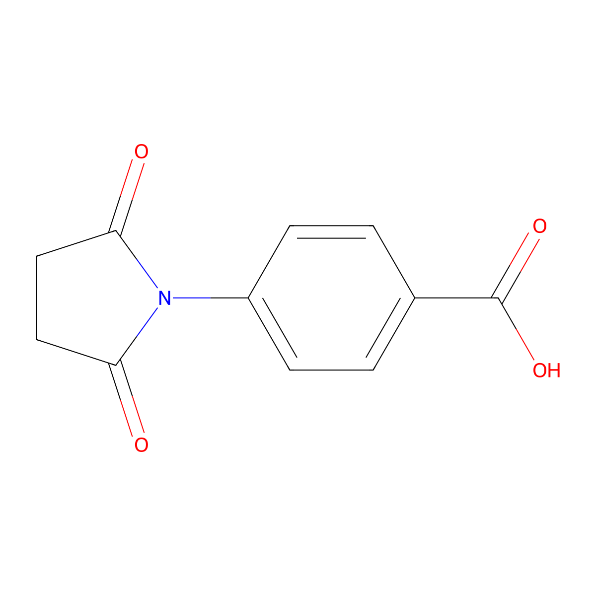 4-(2,5-Dioxopyrrolidin-1-yl)benzoic acid molecular structure, CAS 60693-33-6