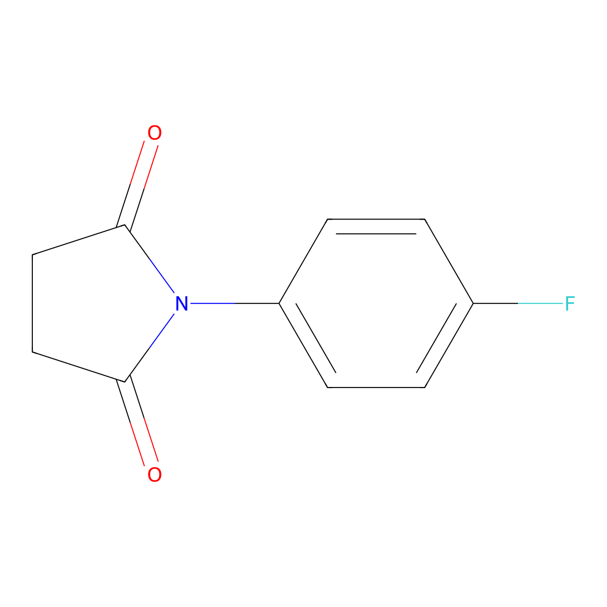 N-(4-Fluorophenyl)succinimide molecular structure, CAS 60693-37-0