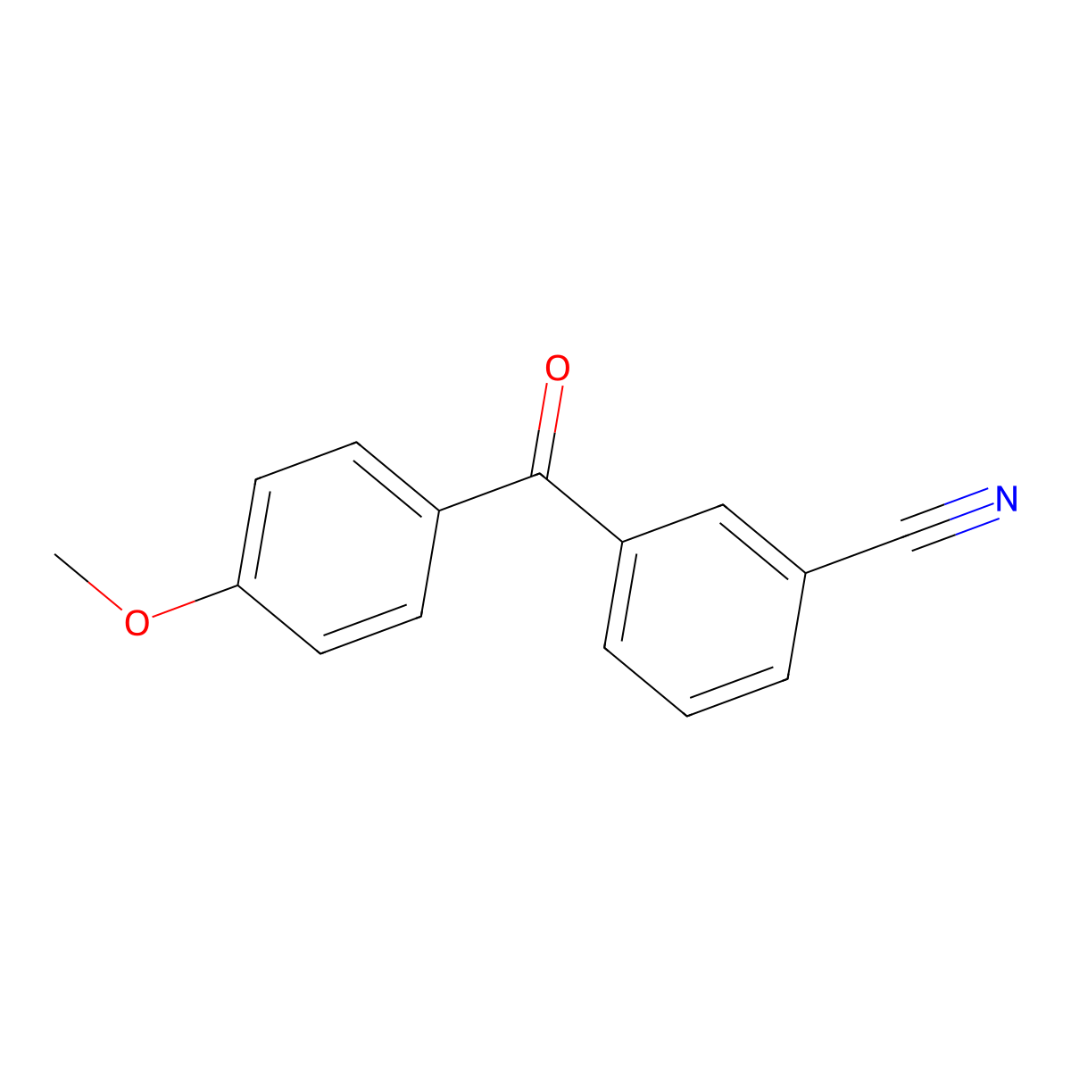 3-Cyano-4'-methoxybenzophenone molecular structure, CAS 60694-67-9