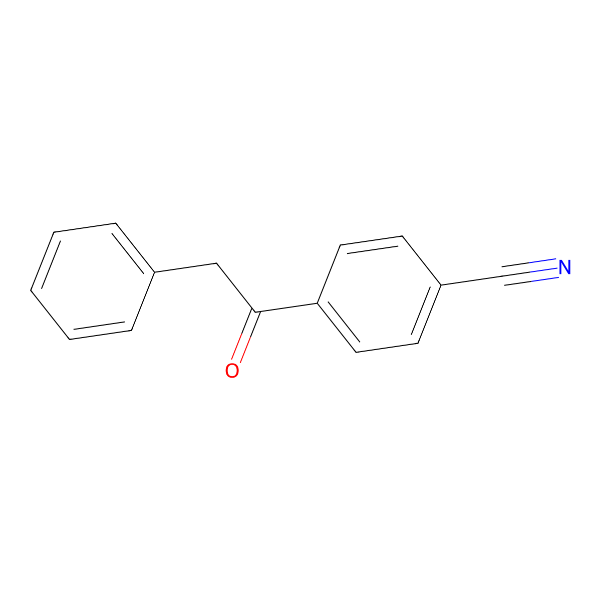 4'-Cyano-2-phenylacetophenone molecular structure, CAS 60694-99-7