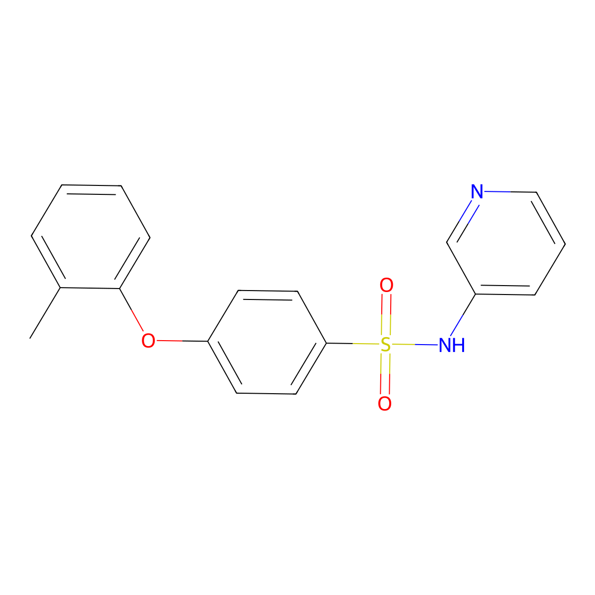N-(pyridin-3-yl)-4-(o-tolyloxy)benzenesulfonamide molecular structure, CAS 606944-13-2