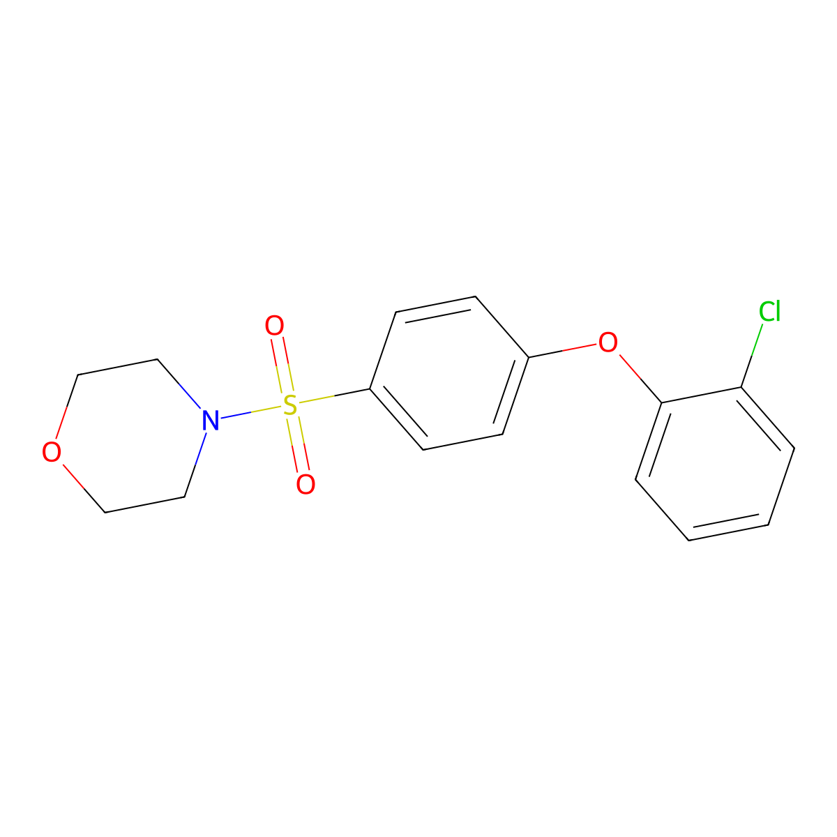 4-((4-(2-Chlorophenoxy)phenyl)sulfonyl)morpholine molecular structure, CAS 606944-68-7