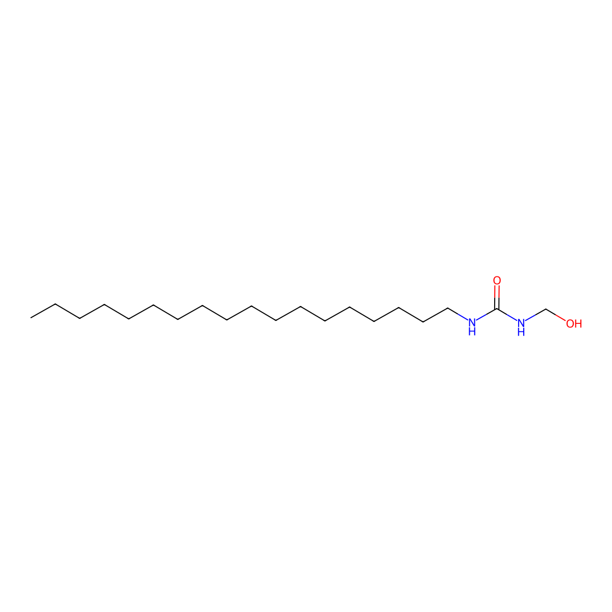 Urea, N-(hydroxymethyl)-N'-octadecyl- molecular structure, CAS 60696-24-4