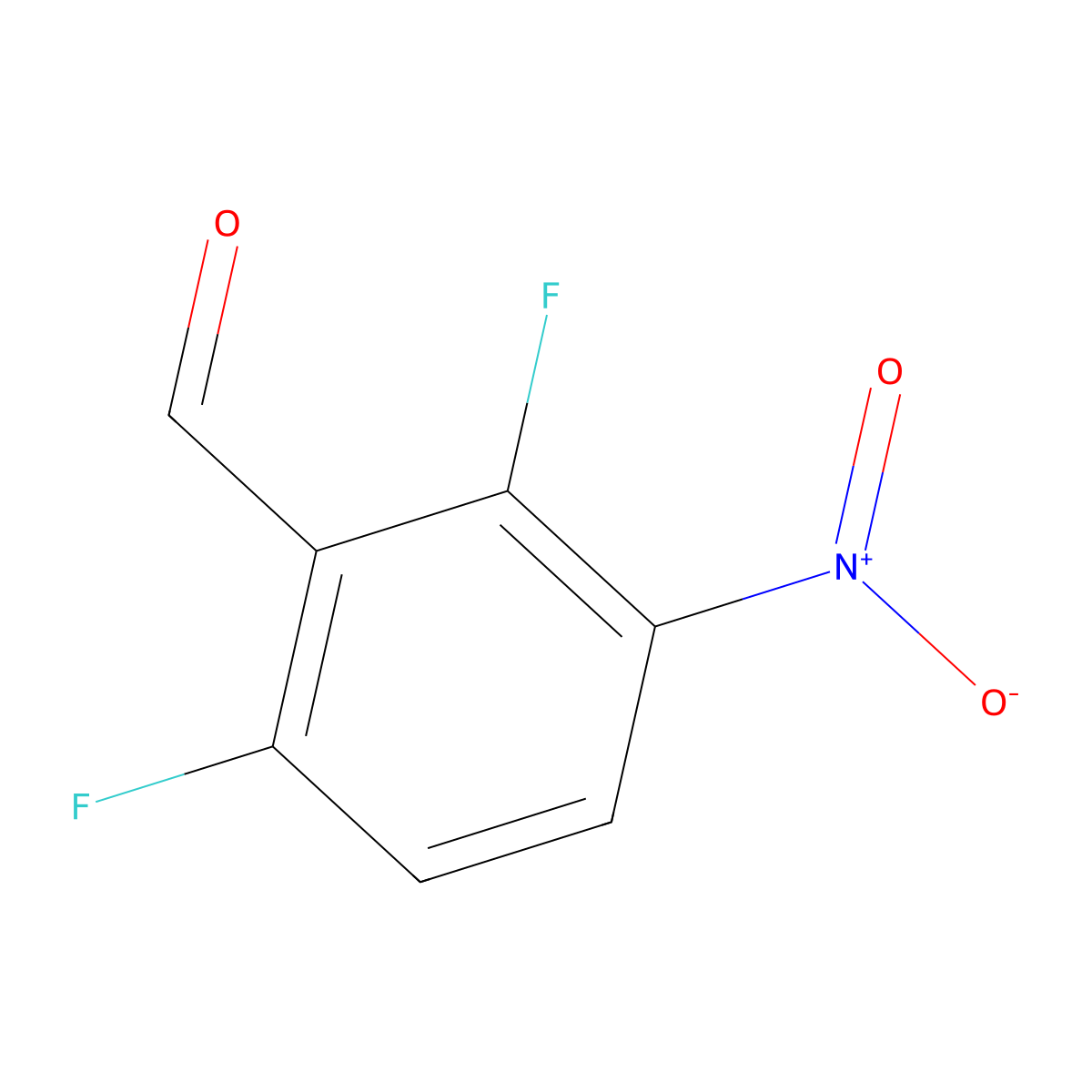 2,6-Difluoro-3-nitrobenzaldehyde molecular structure, CAS 606966-11-4