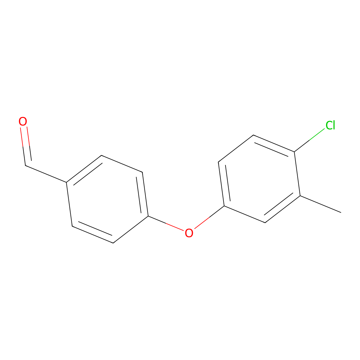 4-(4-Chloro-3-methylphenoxy)benzaldehyde molecular structure, CAS 606966-59-0
