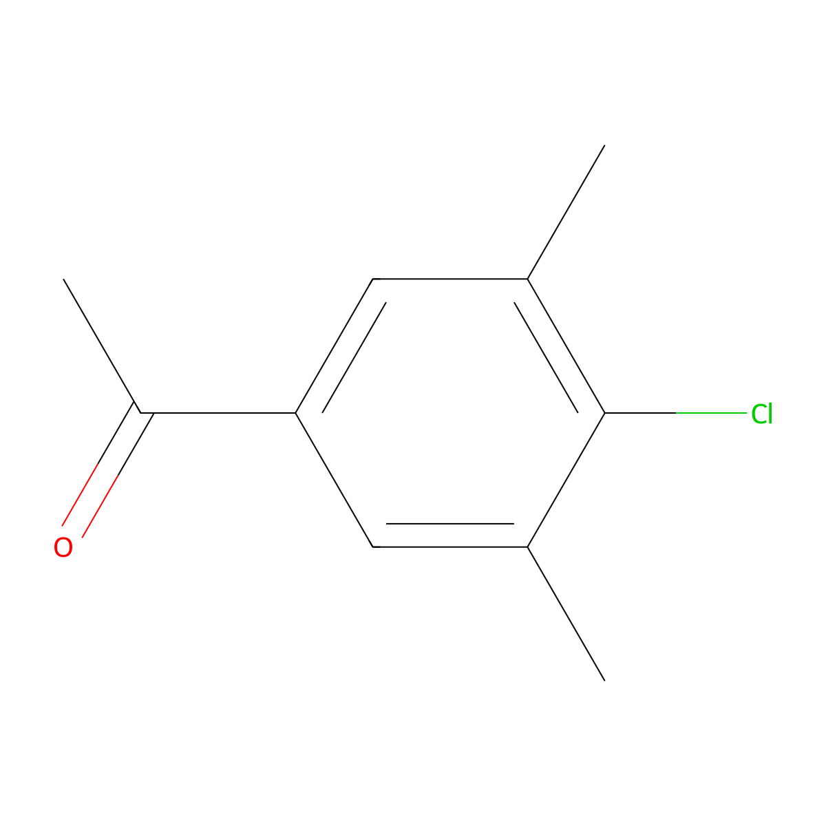 Ethanone, 1-(4-chloro-3,5-dimethylphenyl)- molecular structure, CAS 606970-70-1