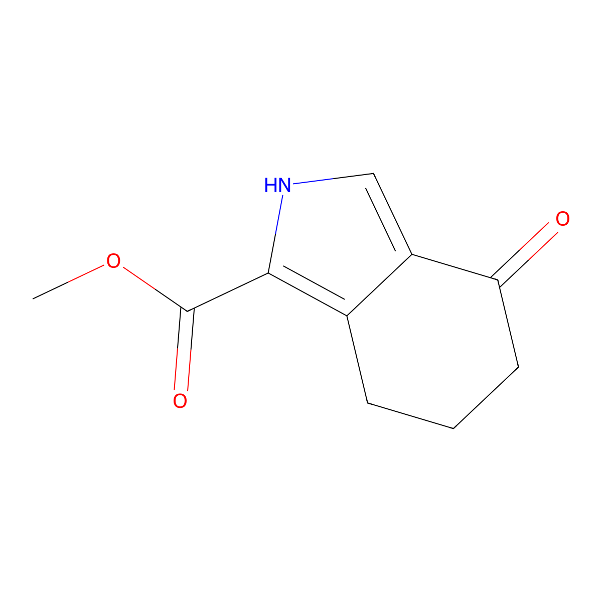 Methyl 4-oxo-4,5,6,7-tetrahydro-2H-isoindole-1-carboxylate molecular structure, CAS 606976-41-4
