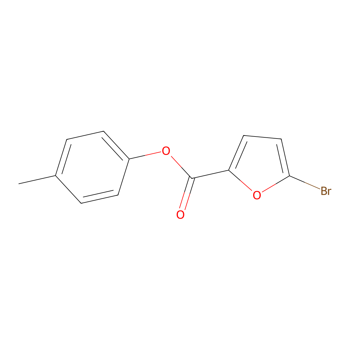 4-Methylphenyl 5-bromo-2-furoate molecular structure, CAS 60698-25-1