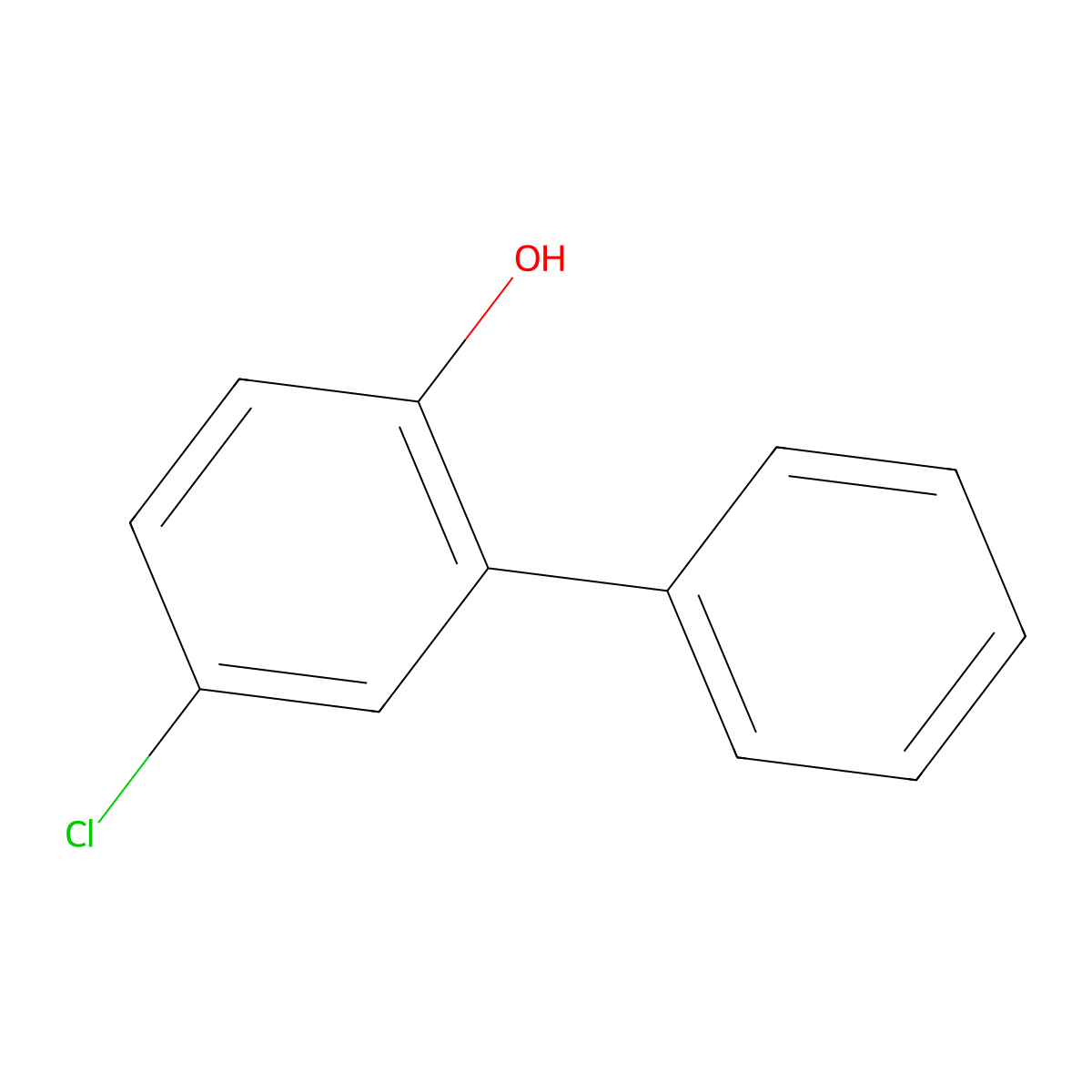 4-Chloro-2-phenylphenol molecular structure, CAS 607-12-5