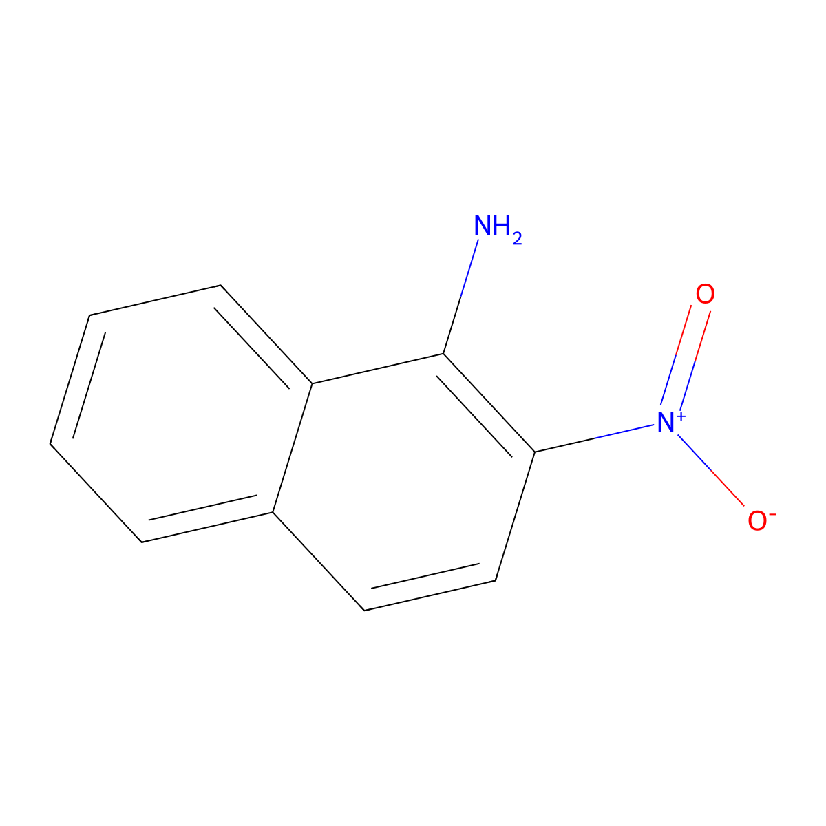 2-Nitronaphthalen-1-amine molecular structure, CAS 607-23-8