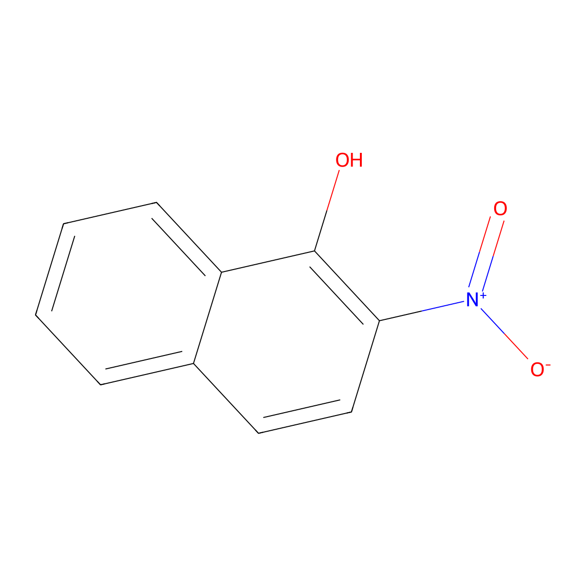 2-Nitro-1-naphthol molecular structure, CAS 607-24-9
