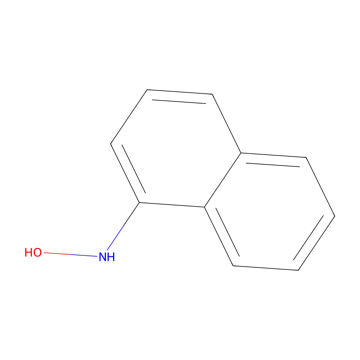 N-hydroxy-1-naphthalenamine molecular structure, CAS 607-30-7