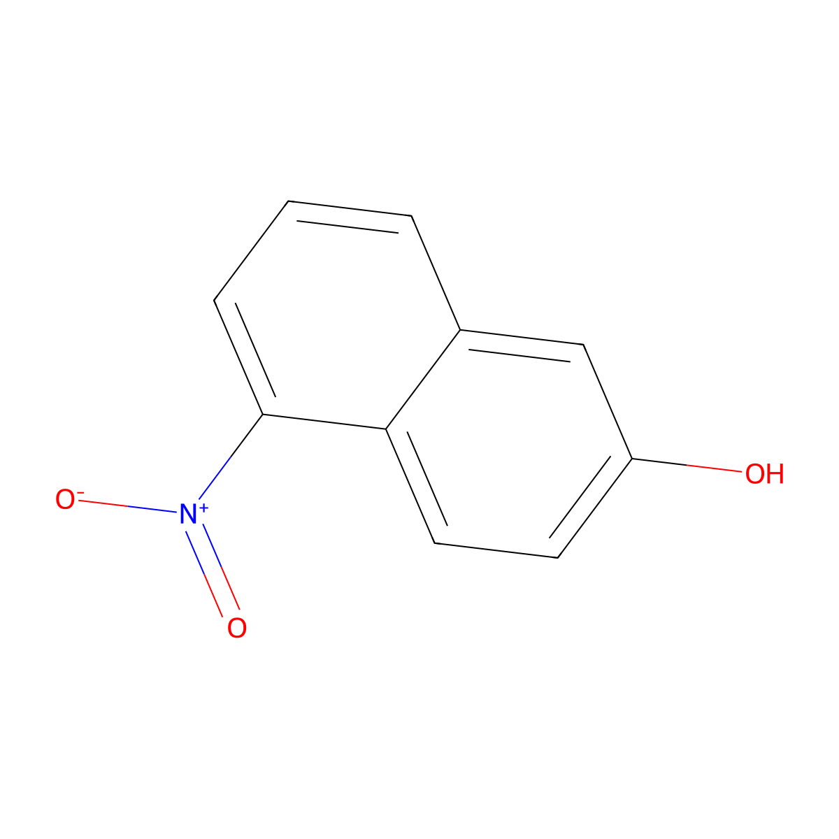 5-Nitro-2-naphthol molecular structure, CAS 607-45-4