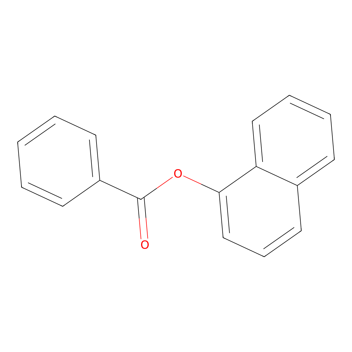 1-Naphthalenol, 1-benzoate molecular structure, CAS 607-55-6