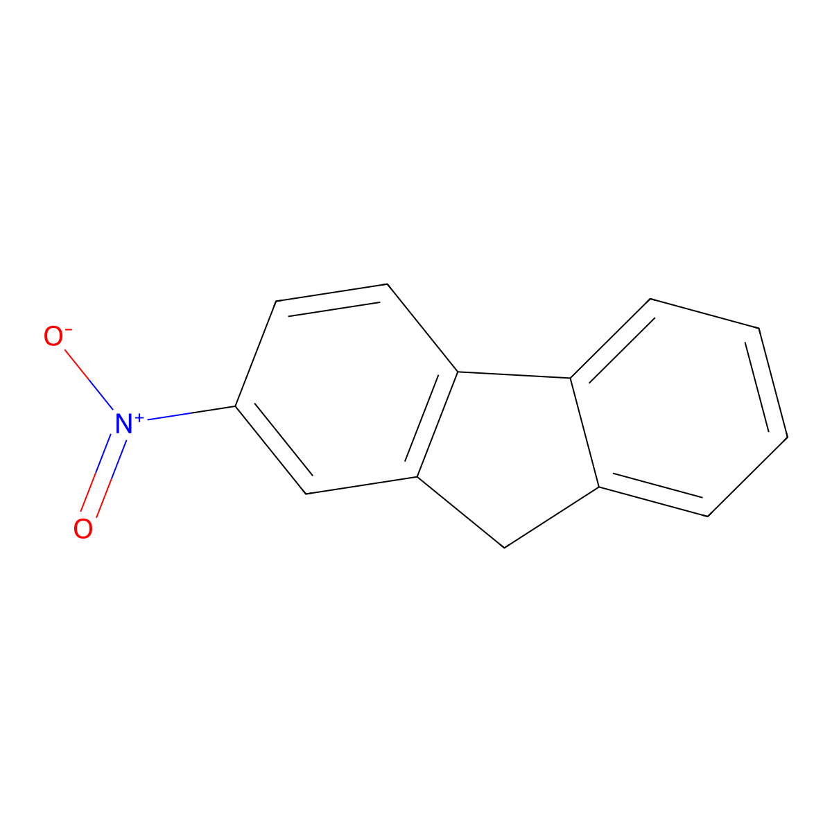 2-Nitrofluorene molecular structure, CAS 607-57-8