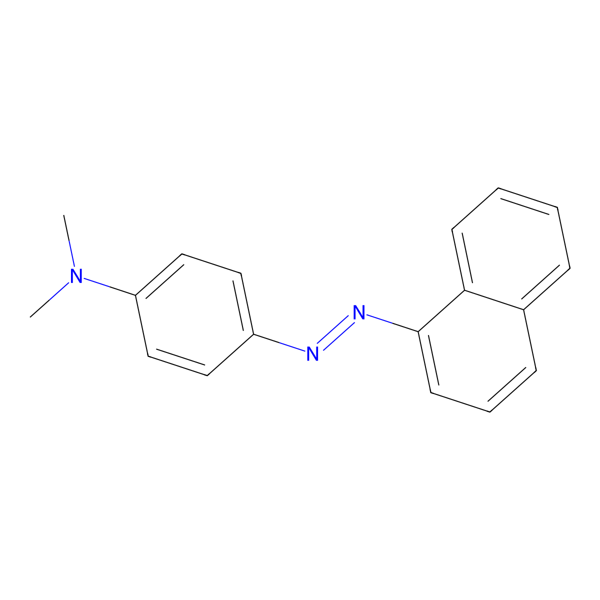 N,N-Dimethyl-4-(2-(1-naphthalenyl)diazenyl)benzenamine molecular structure, CAS 607-59-0