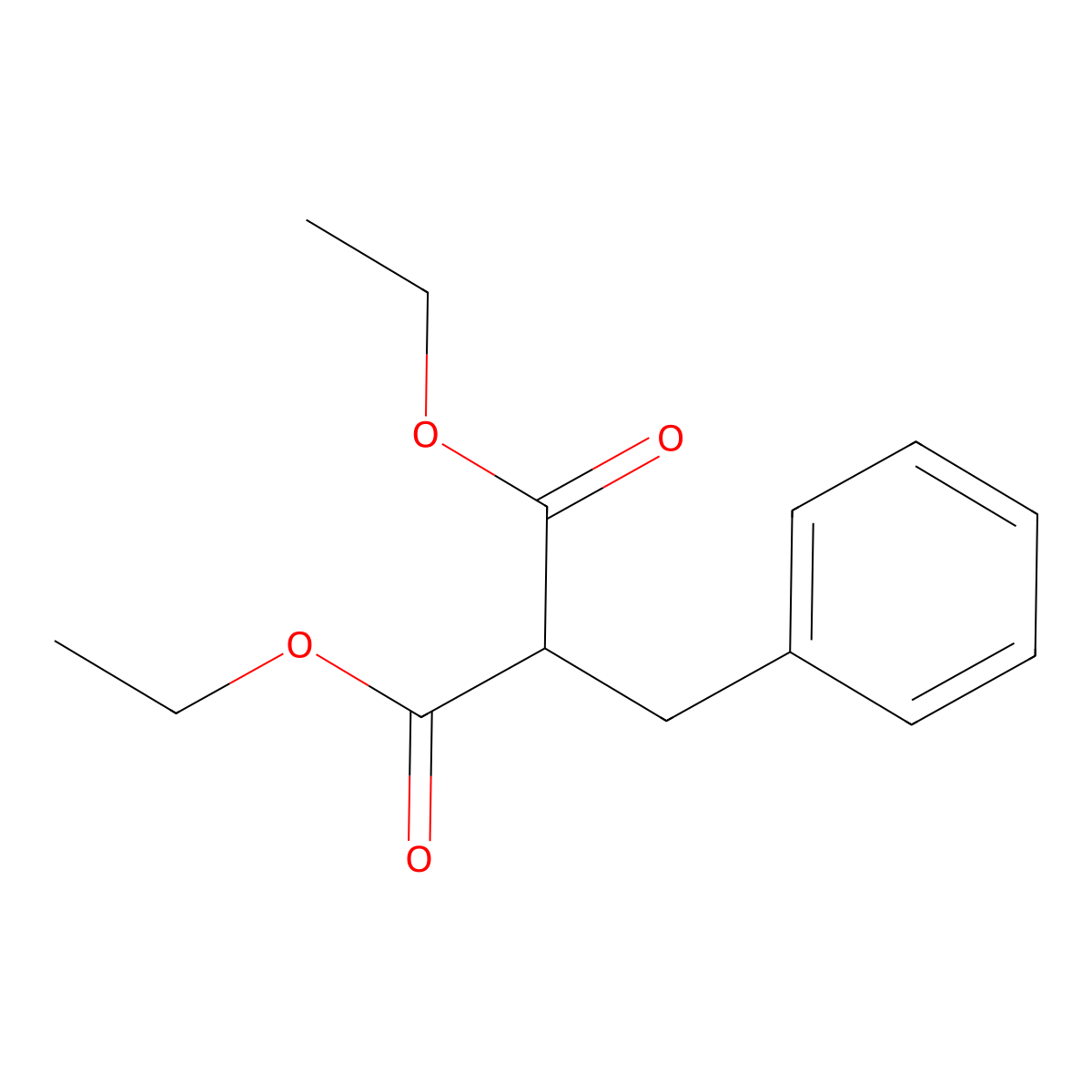 Diethyl 2-benzylpropanedioate molecular structure, CAS 607-81-8