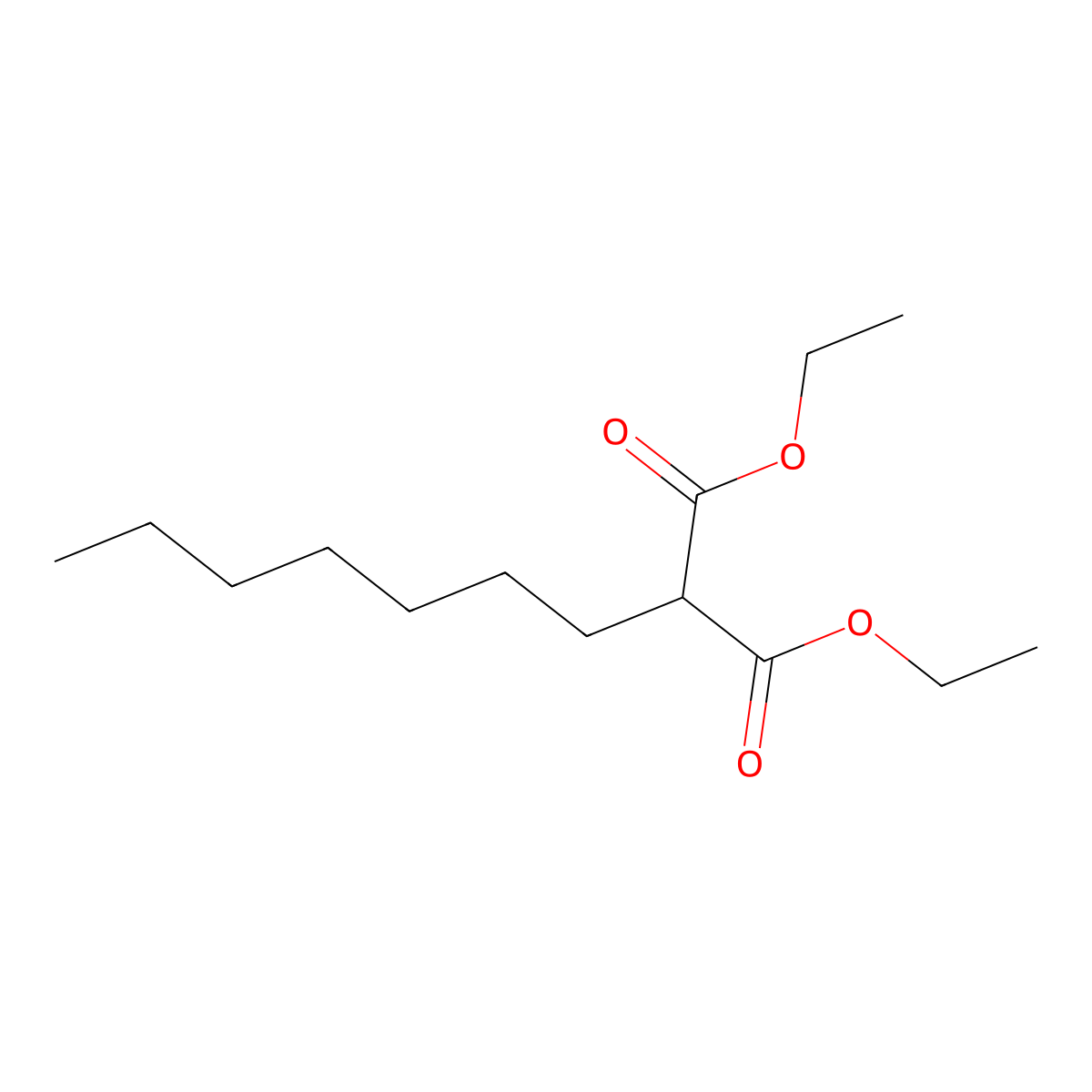 Diethyl heptylmalonate molecular structure, CAS 607-83-0