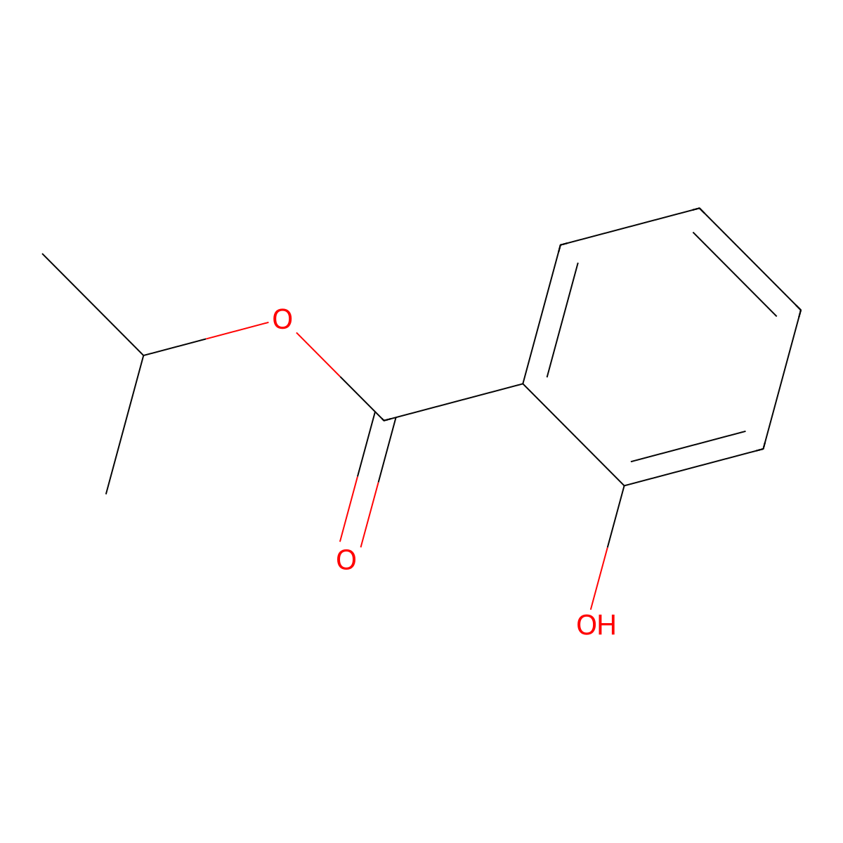 Isopropyl salicylate molecular structure, CAS 607-85-2