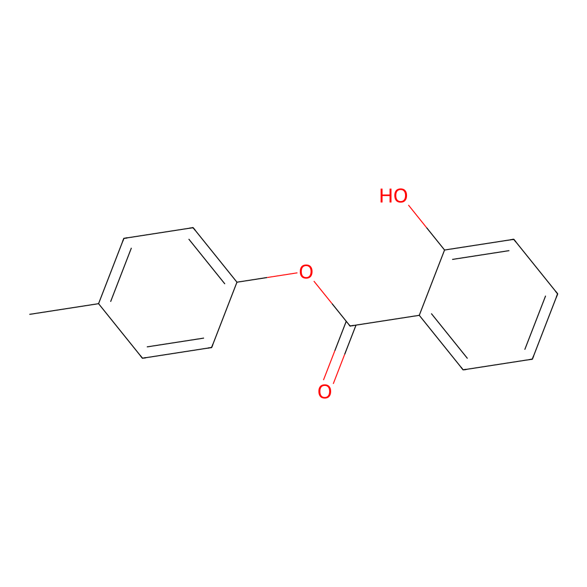 p-Cresyl salicylate molecular structure, CAS 607-88-5