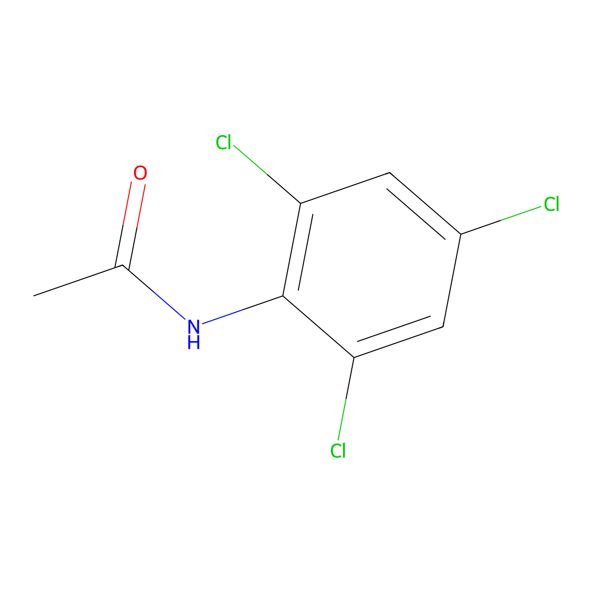 Acetamide, N-(2,4,6-trichlorophenyl)- molecular structure, CAS 607-94-3