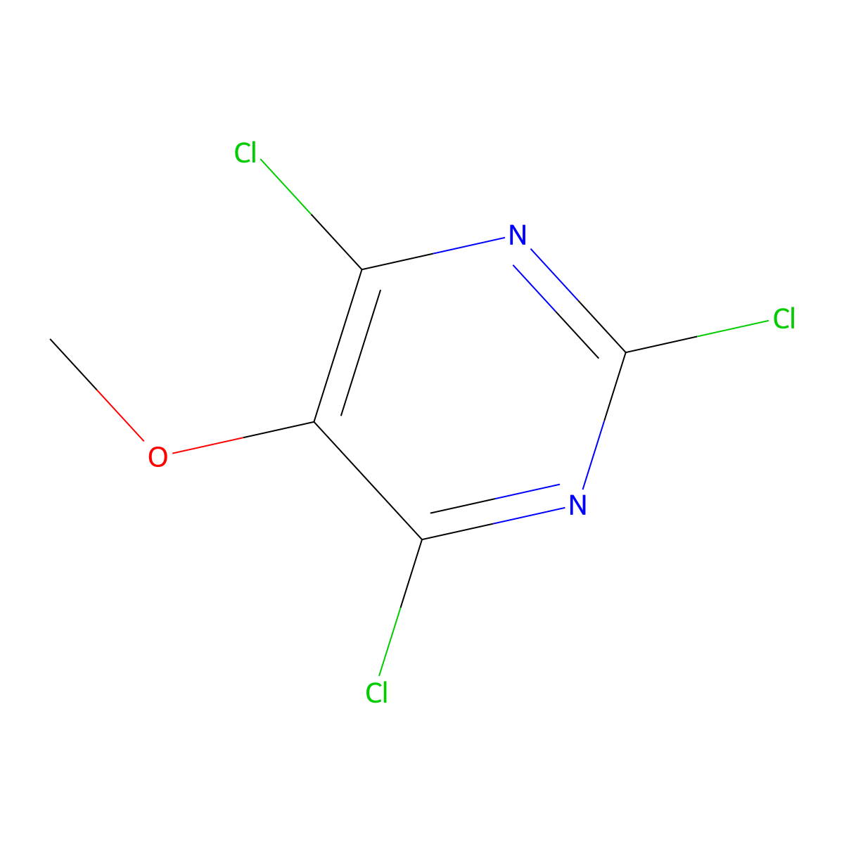 2,4,6-Trichloro-5-methoxypyrimidine molecular structure, CAS 60703-46-0