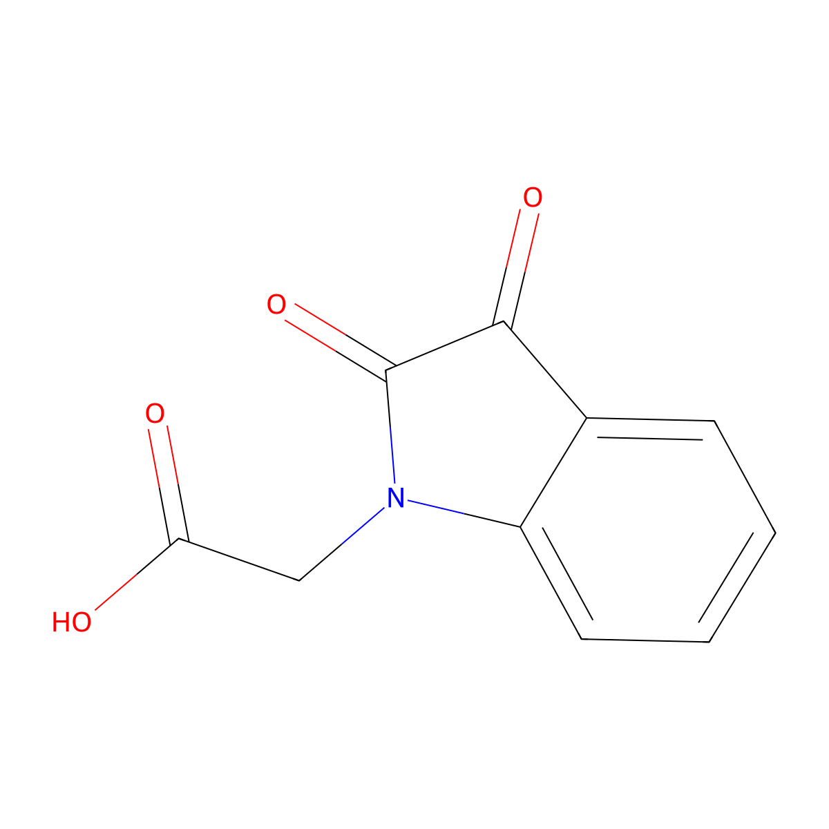 2-(2,3-dioxo-2,3-dihydro-1H-indol-1-yl)acetic acid molecular structure, CAS 60705-96-6
